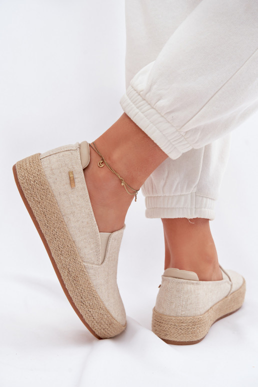 Espadrilles beige con plataforma Big Star TT274089