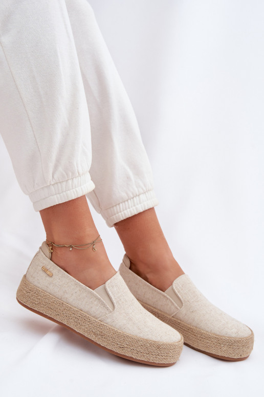 Espadrilles beige con plataforma Big Star TT274089
