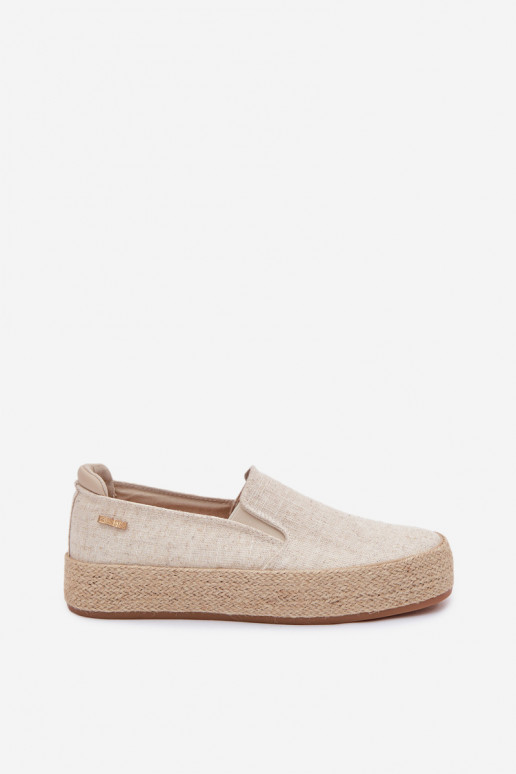 Espadrilles beige con plataforma Big Star TT274089
