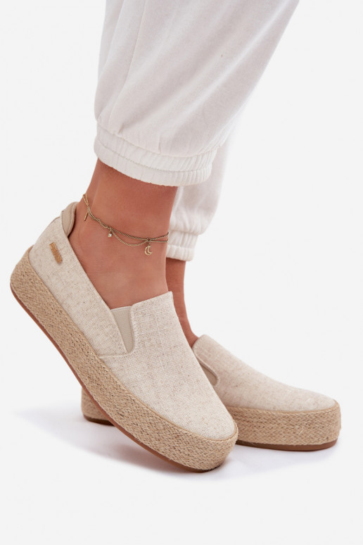 Espadrilles beige con plataforma Big Star TT274089