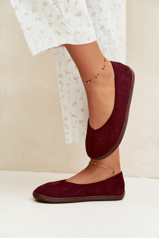 Bailarinas para mujer Barefoot en color burdeos Hollin