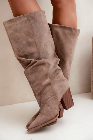 Botines chaki con tacones y volantes Jensy 2