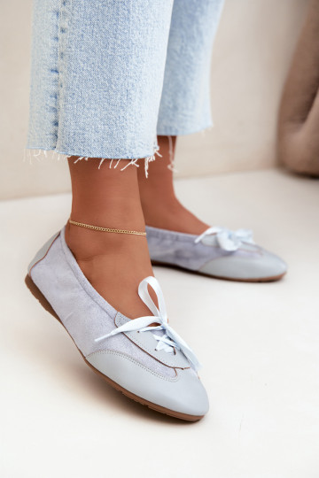 Bailarinas deportivas azules con detalles elegantes Peonia