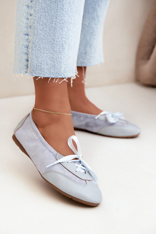 Bailarinas deportivas azules con detalles elegantes Peonia