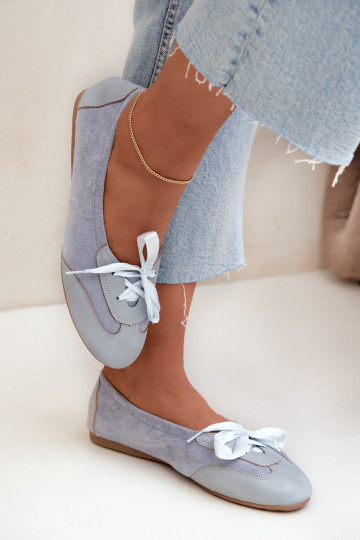 Bailarinas deportivas azules con detalles elegantes Peonia 2