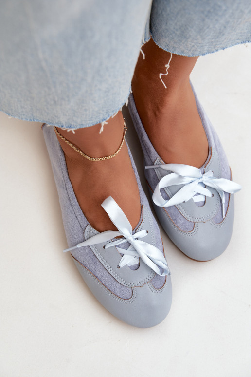 Bailarinas deportivas azules con detalles elegantes Peonia