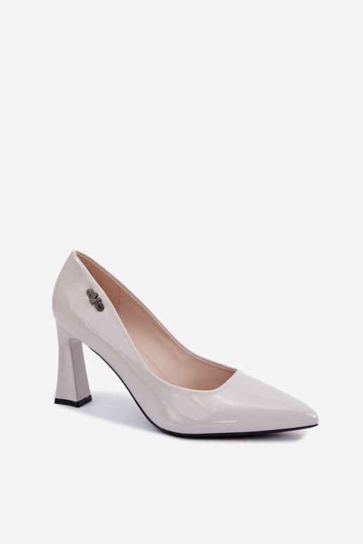 Zapatos de charol Vinceza 62328 grises