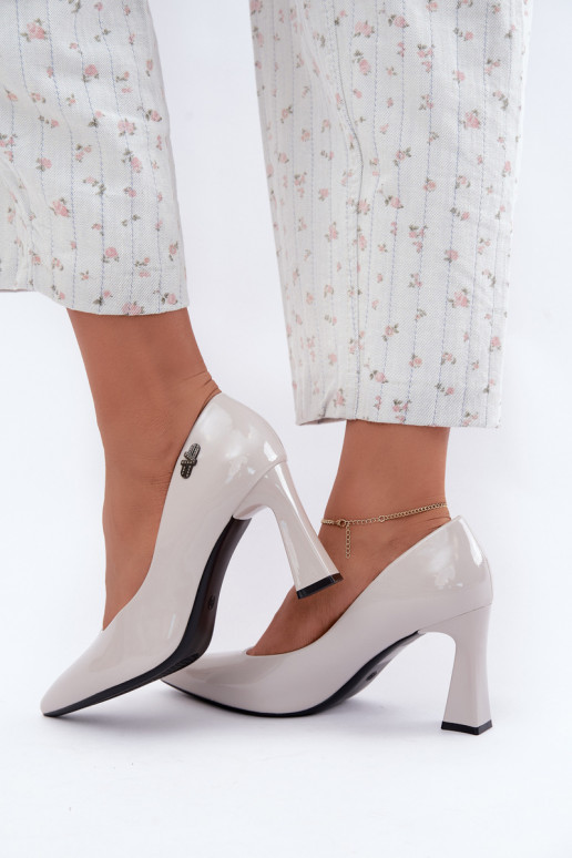 Zapatos de charol Vinceza 62328 grises