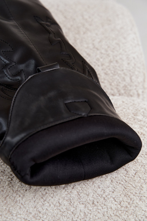 botas altas de estilo cowboy con tacones y choleika cosida en negro Terise