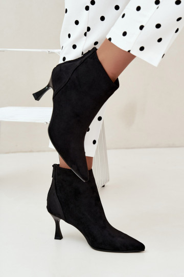 botines aislantes para mujer con tacones en negro Elsya