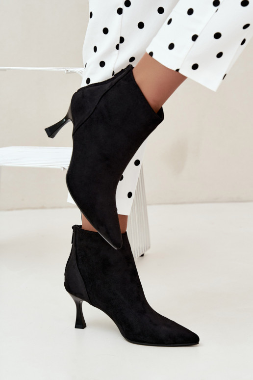 botines aislantes para mujer con tacones en negro Elsya