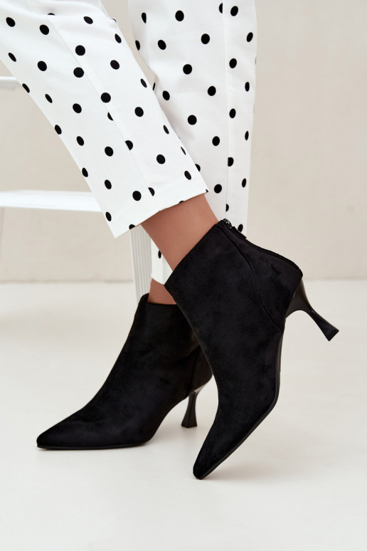 botines aislantes para mujer con tacones en negro Elsya