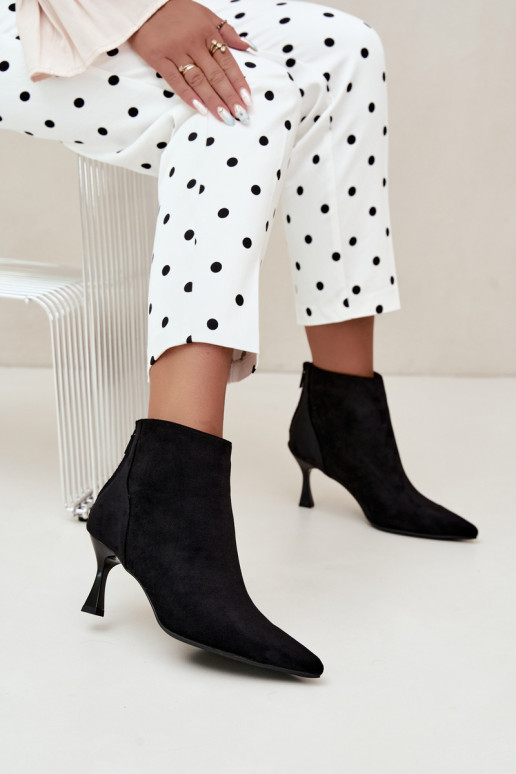 botines aislantes para mujer con tacones en negro Elsya
