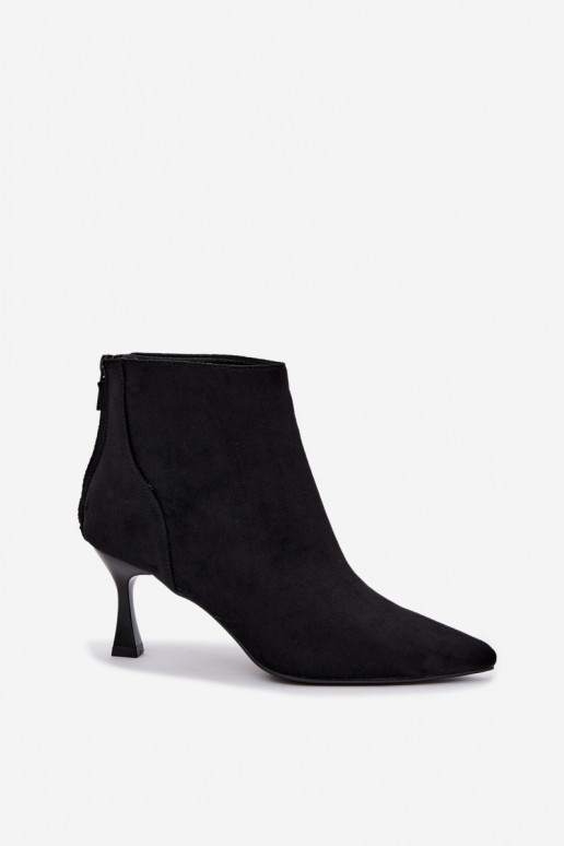 botines aislantes para mujer con tacones en negro Elsya