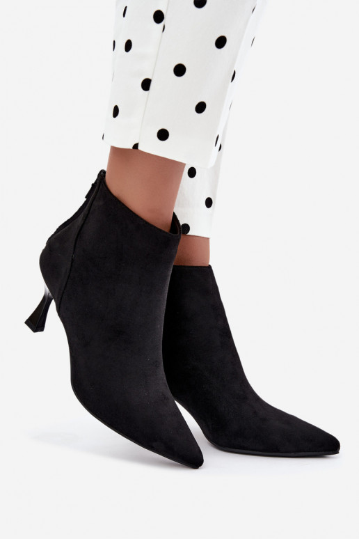 botines aislantes para mujer con tacones en negro Elsya