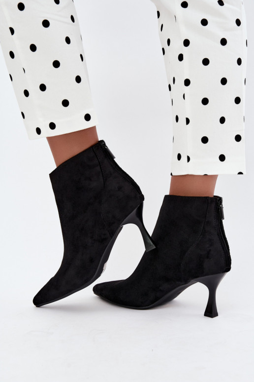 botines aislantes para mujer con tacones en negro Elsya