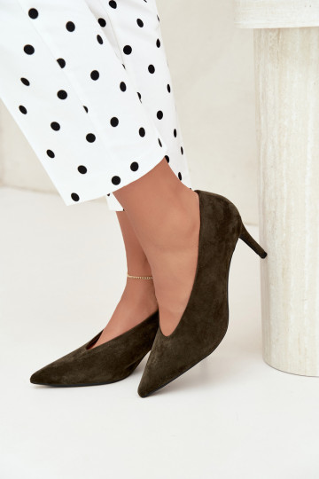zapatos de ante para mujer en color caqui Brenya