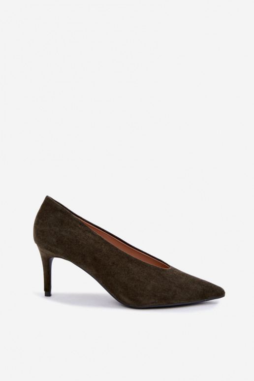 zapatos de ante para mujer en color caqui Brenya