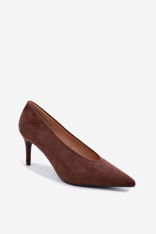 zapatos de ante para mujer en chocolate Brenya