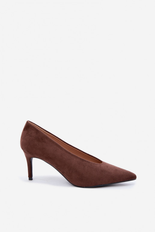 zapatos de ante para mujer en chocolate Brenya