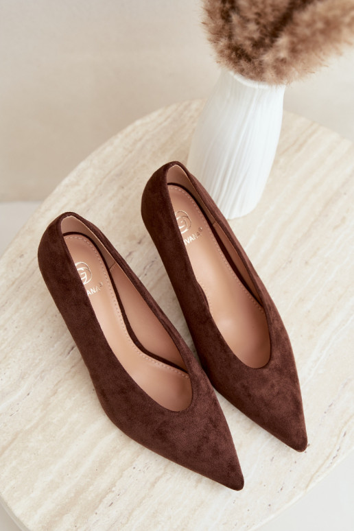 zapatos de ante para mujer en chocolate Brenya