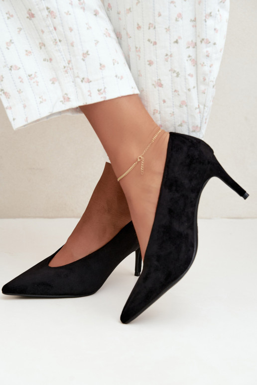 zapatos de ante para mujer en negro Brenya