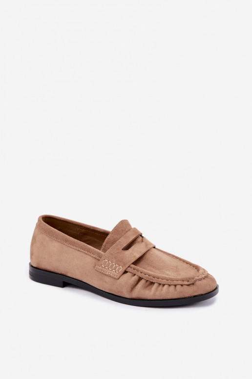 mocasines de mujer con volantes en color arena Cayen
