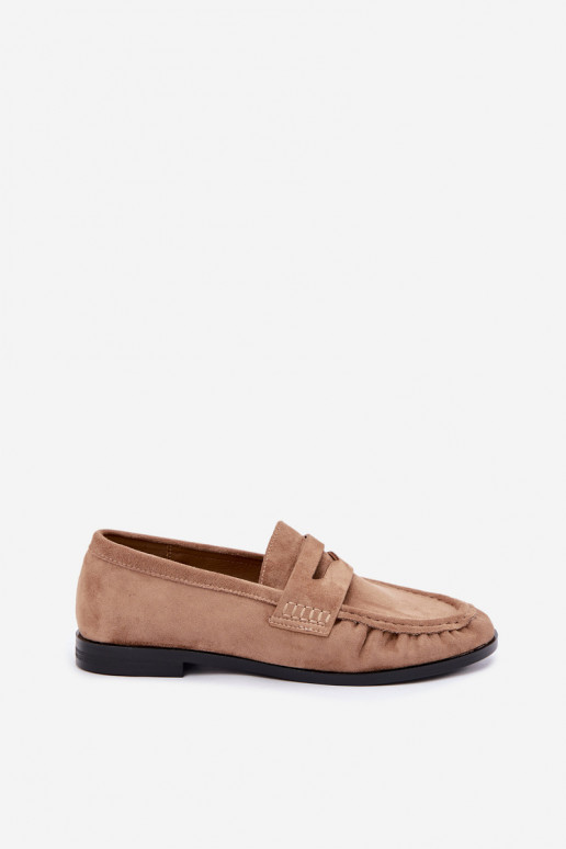 mocasines de mujer con volantes en color arena Cayen