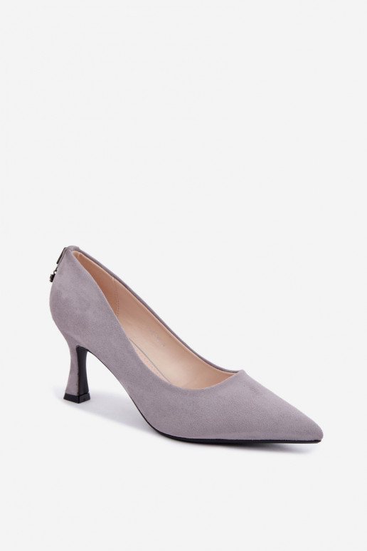 zapatos con tacón Klepsydra Vinceza 62330 en color gris