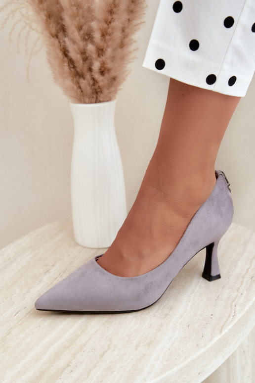 zapatos con tacón Klepsydra Vinceza 62330 en color gris