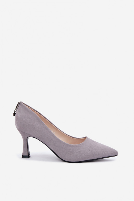 zapatos con tacón Klepsydra Vinceza 62330 en color gris