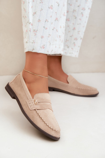 mocasines de mujer con detalles decorativos en color arena Treya 2