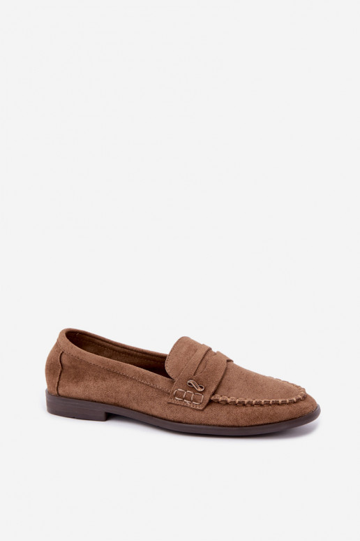 mocasines de mujer con detalles decorativos en color marrón Treya