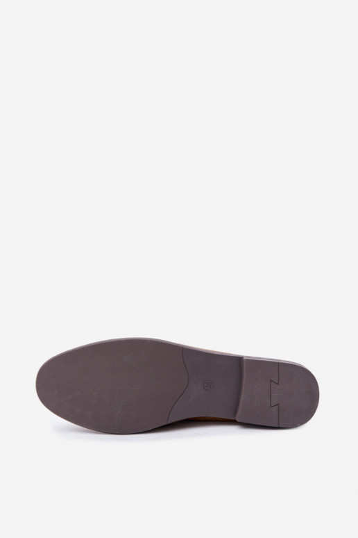 mocasines de mujer con detalles decorativos en color marrón Treya
