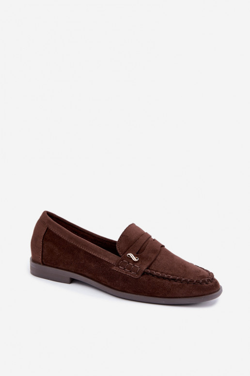 mocasines de mujer con detalles decorativos en color marrón Treya