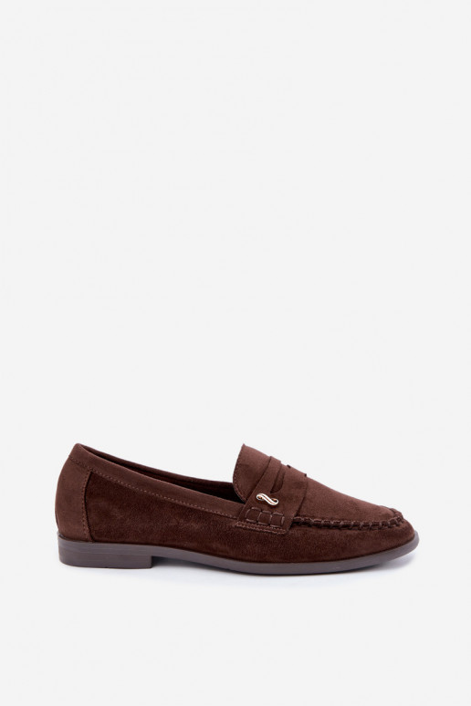 mocasines de mujer con detalles decorativos en color marrón Treya