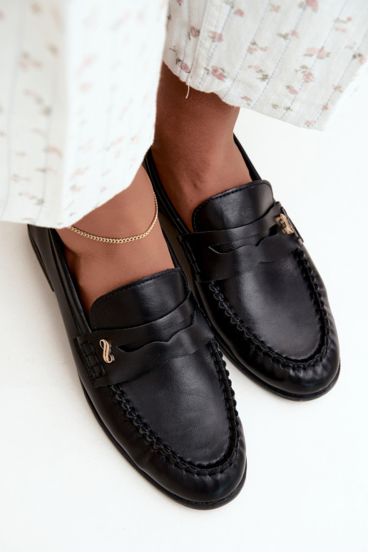 mocasines de mujer con detalles decorativos en color negro Treya