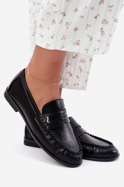 mocasines de mujer con detalles decorativos en color negro Treya