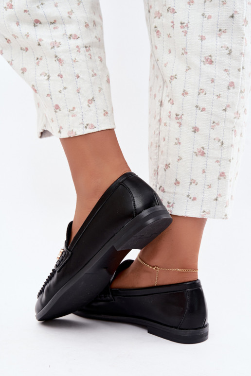 mocasines de mujer con detalles decorativos en color negro Treya