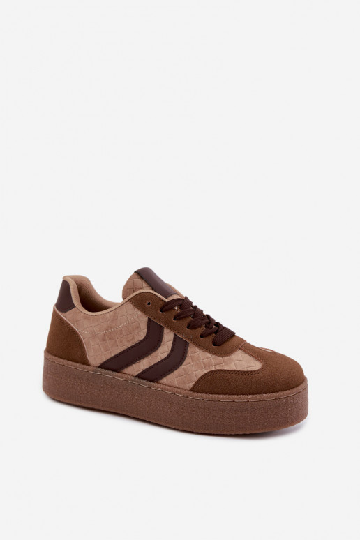 Zapatillas marrones con plataforma y correas Kaya