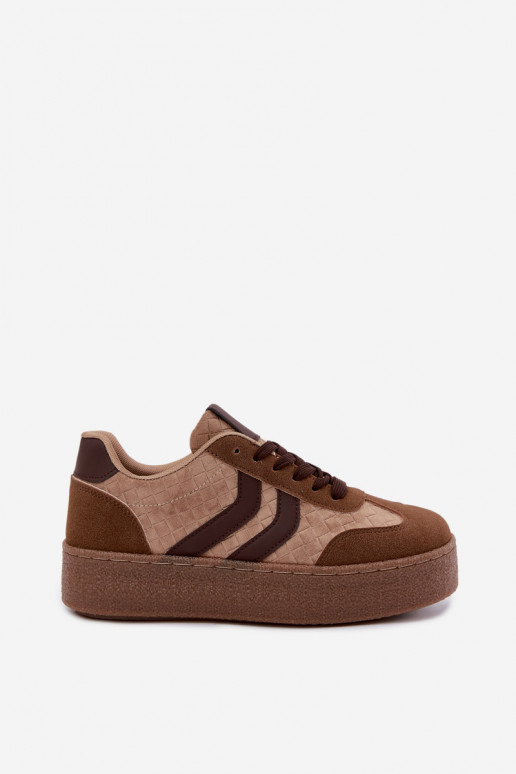 Zapatillas marrones con plataforma y correas Kaya