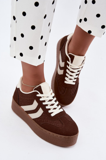 Zapatillas marrones con plataforma y correas Kaya 2