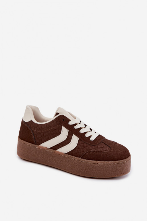 Zapatillas marrones con plataforma y correas Kaya