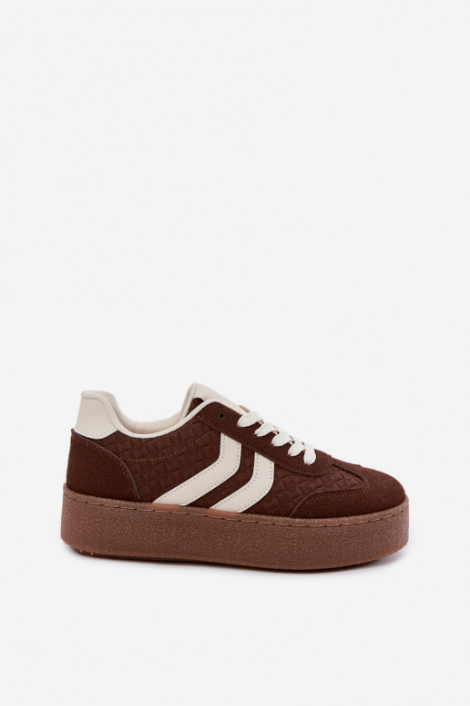 Zapatillas marrones con plataforma y correas Kaya