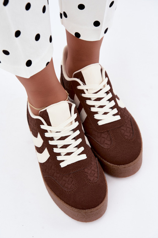 Zapatillas marrones con plataforma y correas Kaya