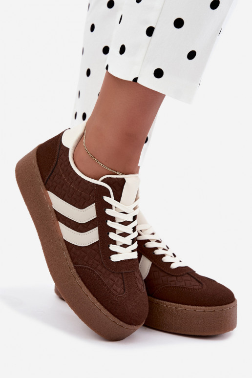 Zapatillas marrones con plataforma y correas Kaya
