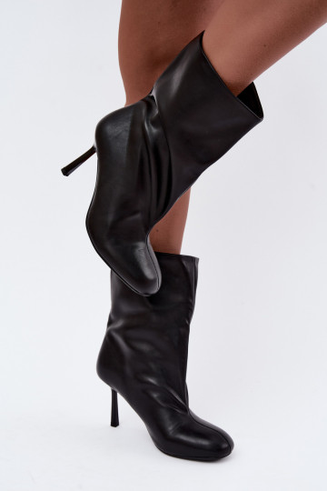 botines slip-on con tacones finos en color negro Jalisa 2