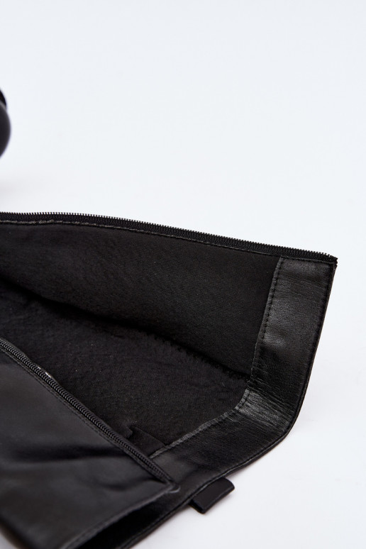 Botas altas para mujer con detalles decorativos en color negro Rileta