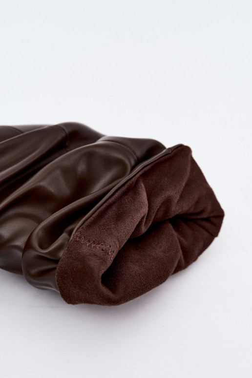 Botines de mujer slouchy slip-on con tacones delgados en color chocolate Harissa