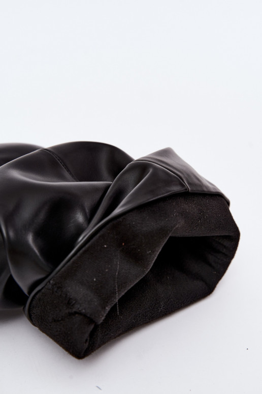 Botines de mujer slouchy slip-on con tacones delgados en color negro Harissa